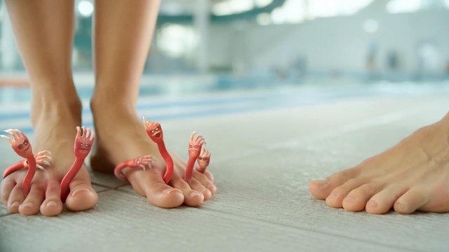 Video Reference: Toe, Foot, Leg, Skin, Human leg, Barefoot, Nail, Finger, Sole, Hand