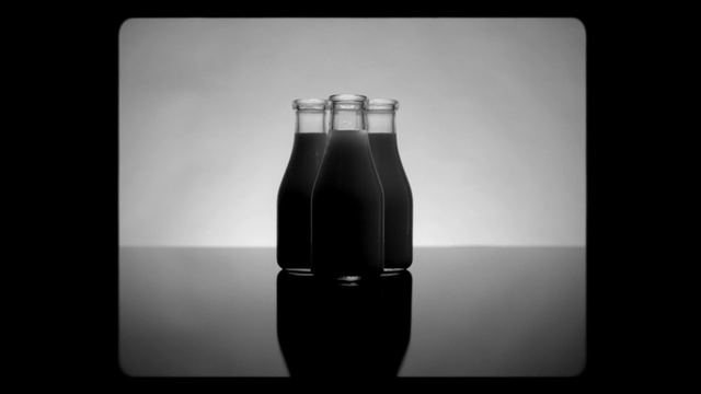 Video Reference: Black, Still life photography, Bottle, Drink, Glass bottle, Photography, Liquid, Black-and-white, Glass