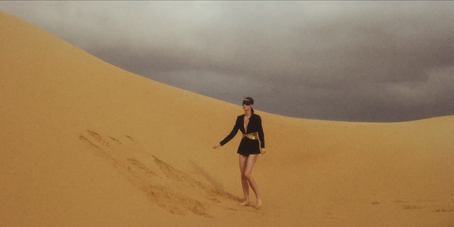 Video Reference: erg, sand, desert, dune, sahara, aeolian landform, landscape, singing sand, sky, vacation, Person