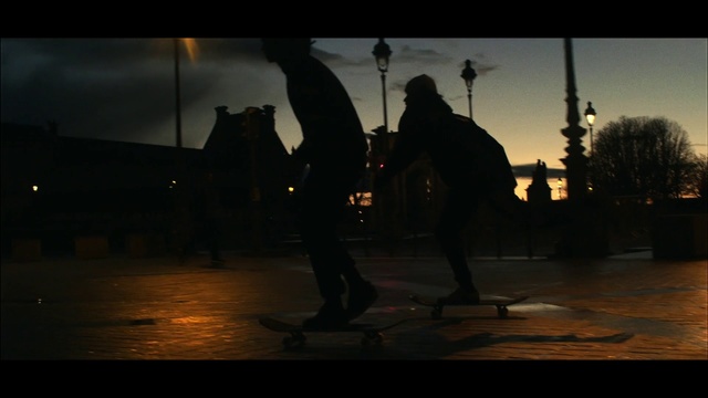 Video Reference: Darkness, Sky, Evening, Photography, Screenshot, Recreation, Skateboard, Longboard, Night, Midnight