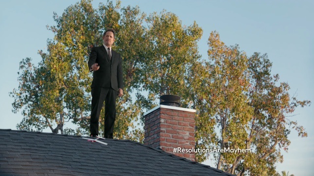 Video Reference: tree, woody plant, plant, sky, roof, outdoor structure, building, recreation, Person