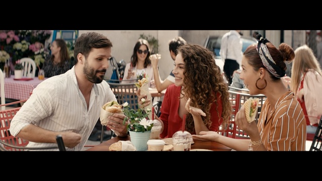 Video Reference: Hairstyle, Human, Fun, Friendship, Conversation, Event, Interaction, Human body, Eating, Scene