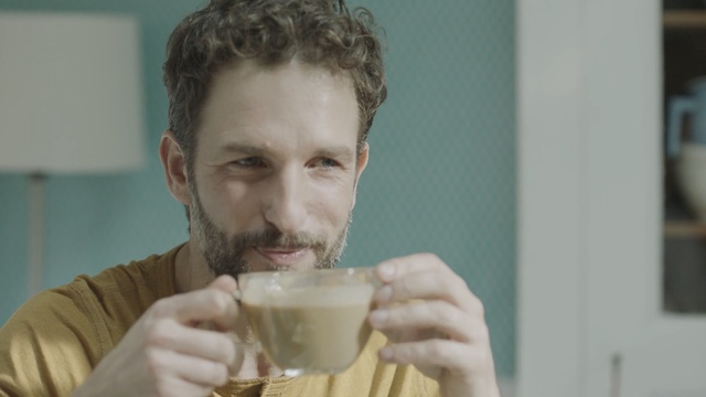 Video Reference: Drinking, Water, Drink, Facial hair, Beard, Smoothie, Dairy, Milkshake, Person