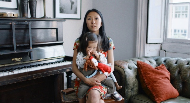 Video Reference: Child, Technology, Electronic device, Sitting, Photography, Piano, Room, Toddler, Companion dog, Pianist