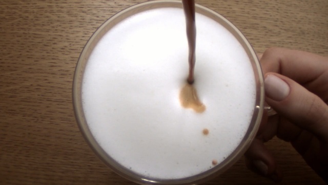 Video Reference: cup, drink, milk, dairy product, latte, cup, tableware