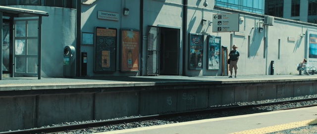 Video Reference: transport, track, public transport, rolling stock, vehicle, train station, railroad car, rail transport, train, rapid transit, Person