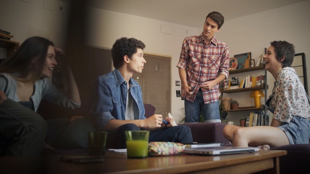 Video Reference: conversation, communication, girl, student, Person