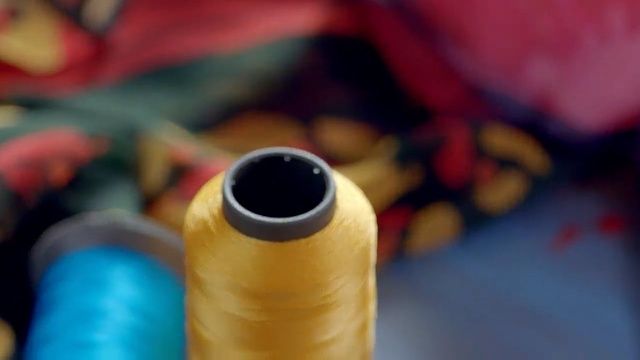 Video Reference: blue, yellow, close up, macro photography, textile, material, finger, nail