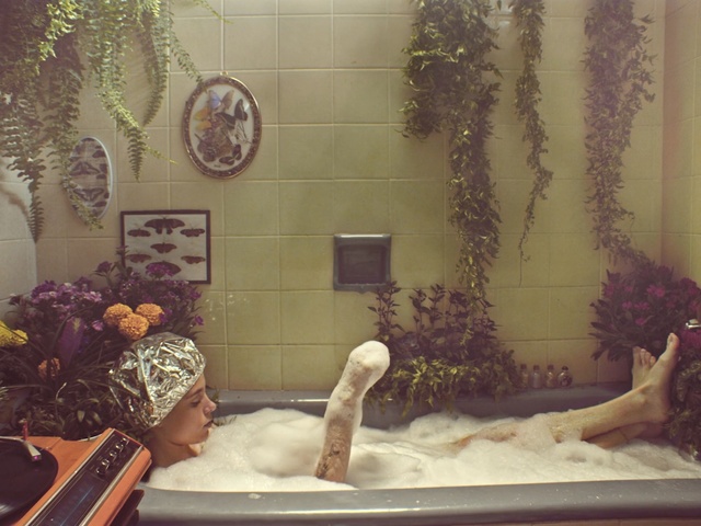 Video Reference: Room, Interior design, Bathroom, Snapshot, Wall, Home, Curtain, House, Textile, Wallpaper, Person