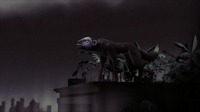 Video Reference: darkness, organism, screenshot, computer wallpaper, tyrannosaurus, sky, night, midnight