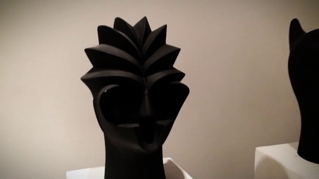 Video Reference: Sculpture, Art, Vase, Headgear, Houseplant, Plant, Shadow, Lighting accessory, Still life photography