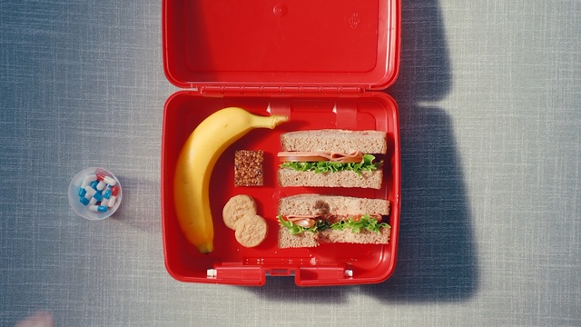 Video Reference: cuisine, product, lunch, sweetness, bento, meal, Person