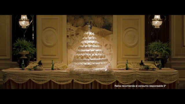 Video Reference: ceremony, function hall, wedding ceremony supply, wedding cake, lighting, wedding reception, decor, religion, christmas decoration, event, Person