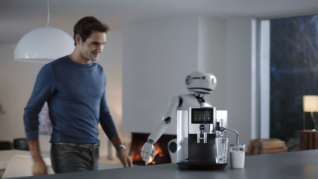 Video Reference: Robot, Small appliance, Machine, Lego, Espresso machine, Fictional character, Toy, Kitchen appliance, Home appliance
