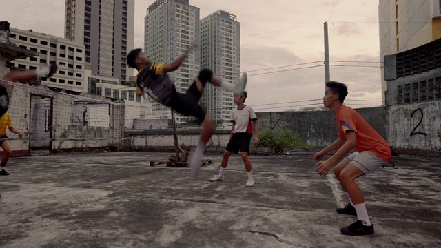 Video Reference: Street football, Street dance, Sports, Street stunts, Dance, Flip (acrobatic), B-boying, Tricking, Team sport, Freestyle football