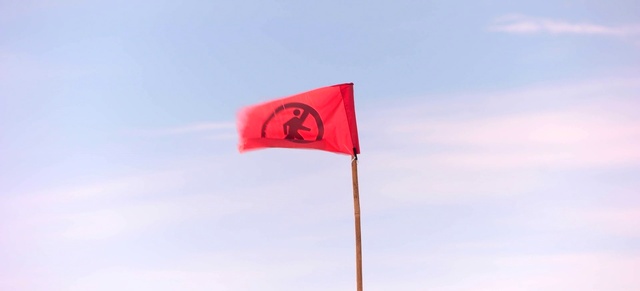 Video Reference: Flag, Red flag, Red, Sky, Wind