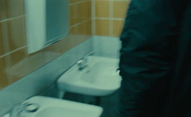 Video Reference: Bathroom, Blue, Turquoise, Toilet, Plumbing fixture, Room, Tile, Bathtub, Floor, Bidet
