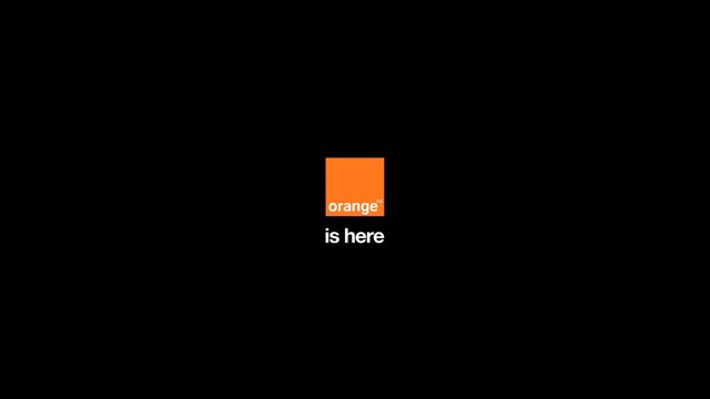 Video Reference: logo, text, black background, orange, minimal, branding, centered, title card, advertisement