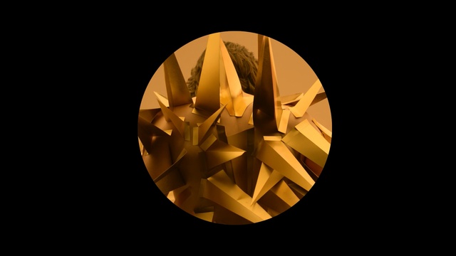 Video Reference: yellow, computer wallpaper, gold, symmetry, graphics, darkness, font, lighting accessory, still life photography, sphere