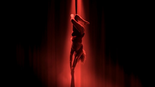 Video Reference: aerialist, performing arts, performance, performance art, event, darkness, dancer, pole dance, circus