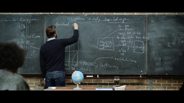 Video Reference: blackboard, lecture, screenshot, human behavior, Person