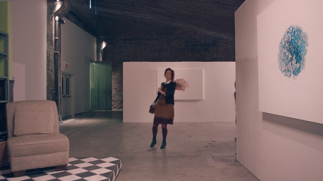 Video Reference: tourist attraction, exhibition, art, interior design, art gallery, design, girl, museum, house, flooring, Person