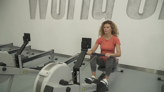 Video Reference: Exercise equipment, Exercise machine, Indoor rower, Gym, Physical fitness, Arm, Shoulder, Room, Elliptical trainer, Sports equipment