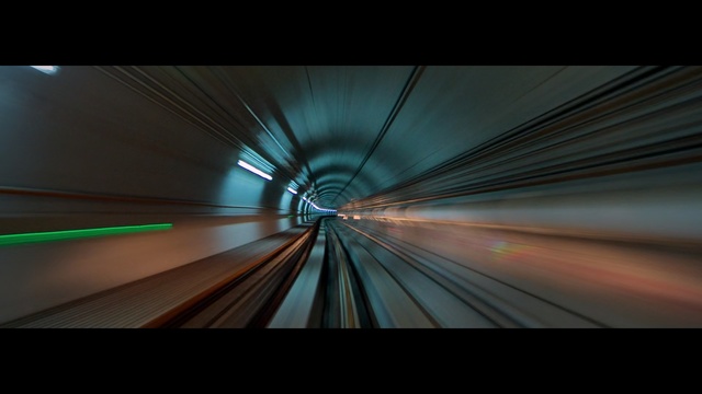 Video Reference: Green, Light, Mode of transport, Tunnel, Infrastructure, Symmetry, Sky, Line, Architecture, Technology