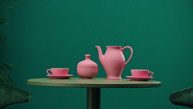 Video Reference: Still life photography, Green, Still life, Pink, Teapot, Jug, Table, Serveware, Tableware, Turquoise