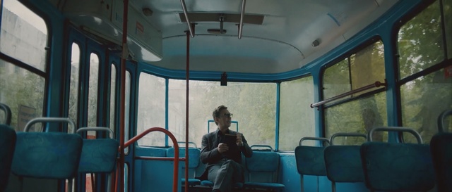 Video Reference: blue, transport, public transport, passenger, Person