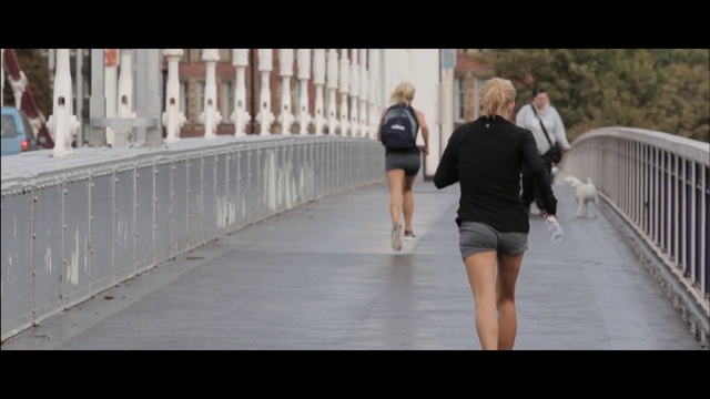 Video Reference: Photograph, Running, Walkway, Walking, Boardwalk, Long-distance running, Recreation, Snapshot, Jogging, Pedestrian
