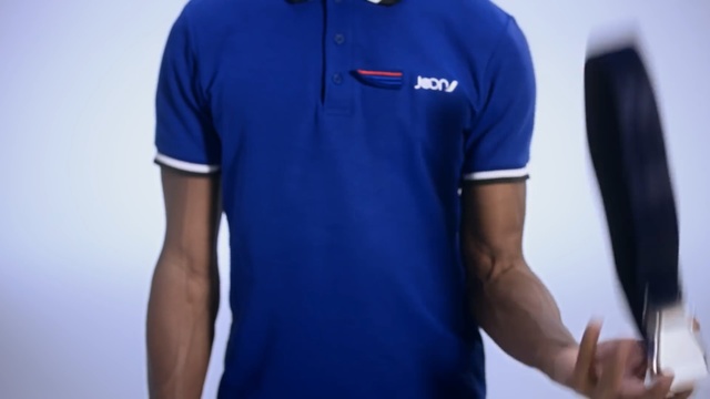 Video Reference: T-shirt, Clothing, Cobalt blue, Blue, Polo shirt, Collar, Sleeve, Electric blue, Active shirt, Azure