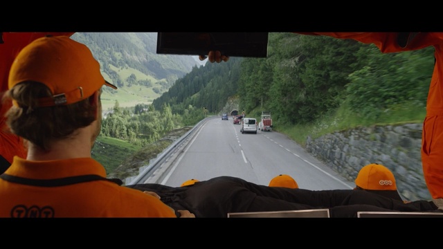 Video Reference: Asphalt, Road, Mode of transport, Geological phenomenon, Headgear, Road trip, Vehicle, Travel, Highway, Driving