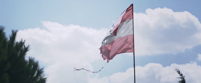 Video Reference: Flag, Sky, Cloud, Cumulus, Wind, Pole
