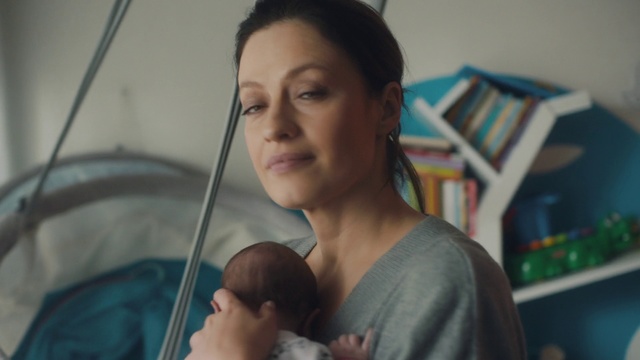 Video Reference: Eyebrow, Cheek, Child, Eye, Black hair, Mouth, Baby, Neck, Chest, Birth