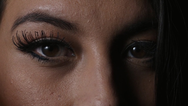 Video Reference: Eyebrow, Face, Eye, Eyelash, Skin, Close-up, Nose, Forehead, Organ, Iris