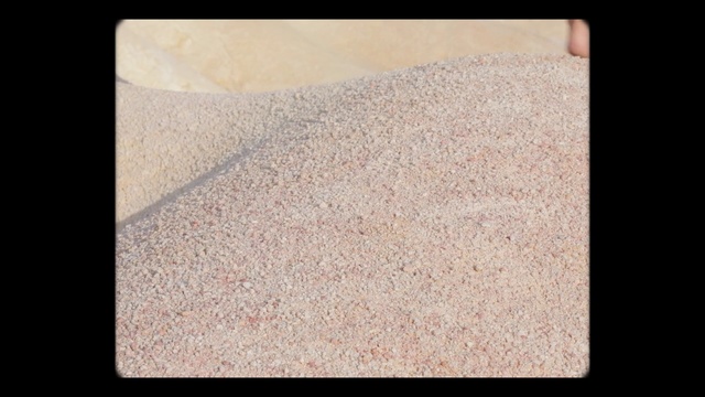 Video Reference: Beige, Floor, Sand, Flooring, Rectangle, Tile