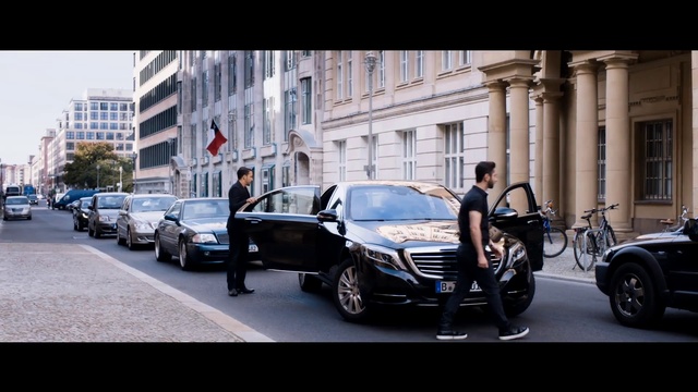 Video Reference: Land vehicle, Vehicle, Car, Automotive design, Transport, Luxury vehicle, Mode of transport, Urban area, Street, Downtown