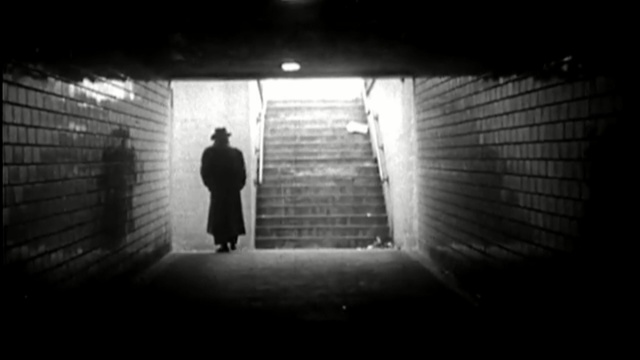 Video Reference: white, photograph, black, black and white, monochrome photography, darkness, infrastructure, light, mode of transport, photography, Person