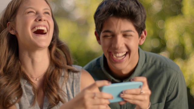 Video Reference: Gadget, Electronic device, Technology, Fun, Smartphone, Happy, Laugh, Mobile phone, Photography, Play