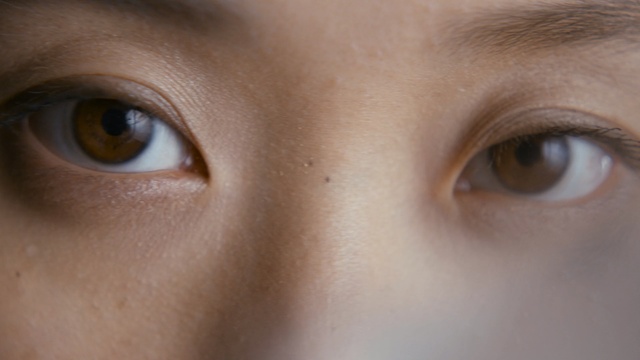 Video Reference: eyebrow, face, nose, eye, cheek, close up, forehead, eyelash, lip, iris