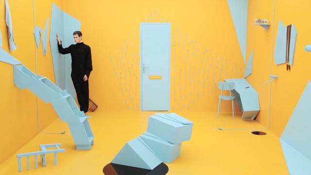 Video Reference: Yellow, Graphic design, Design, Room, Illustration, Art, Architecture, Animation, Interior design, Paper product
