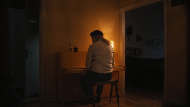 Video Reference: darkness, light, room, lighting, night, lamp, light fixture, facial hair, midnight, scene