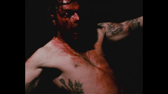 Video Reference: Barechested, Flesh, Arm, Human, Tattoo, Chest, Muscle, Neck, Chest hair, Facial hair