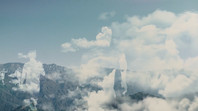 Video Reference: sky, cloud, daytime, cumulus, mountainous landforms, atmosphere, mountain range, mountain, mount scenery, hill station