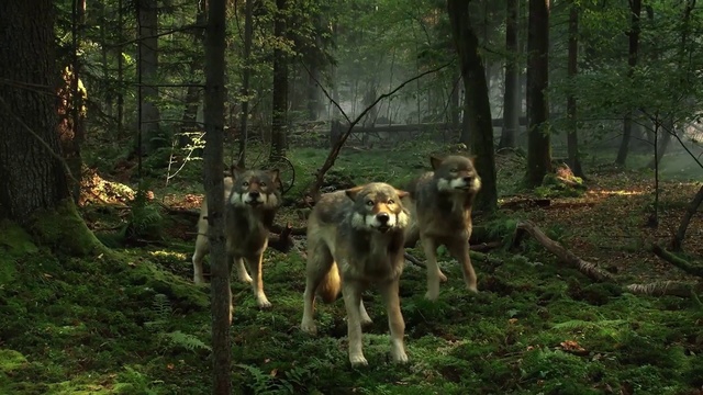 Video Reference: Canidae, Wildlife, Woodland, Old-growth forest, Forest, Nature reserve, Biome, Dog, Carnivore, Dog breed