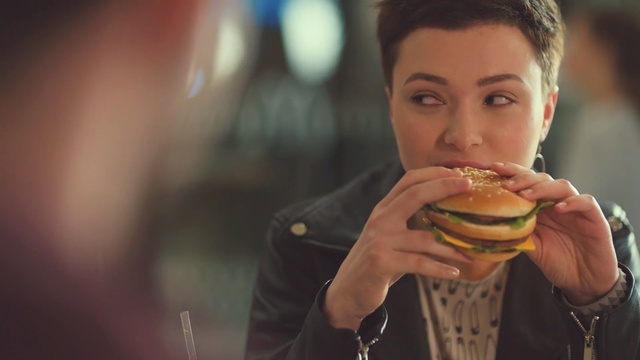 Video Reference: girl, smile, human, fun, eating, drinking, Person