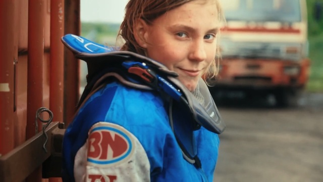 Video Reference: blue, child, girl, product, vehicle, car, electric blue, Person