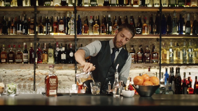 Video Reference: Liqueur, Distilled beverage, Drink, Bar, Alcoholic beverage, Bartender, Alcohol, Barware