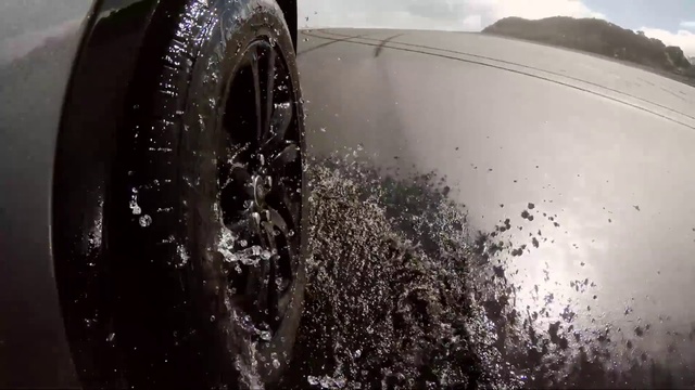 Video Reference: Automotive tire, Tire, Water, Photography, Monochrome photography, Automotive wheel system, Black-and-white, Wheel, Auto part, Rim